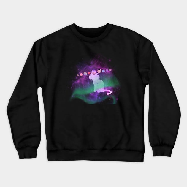 Music Space Cat Crewneck Sweatshirt by NICHE&NICHE